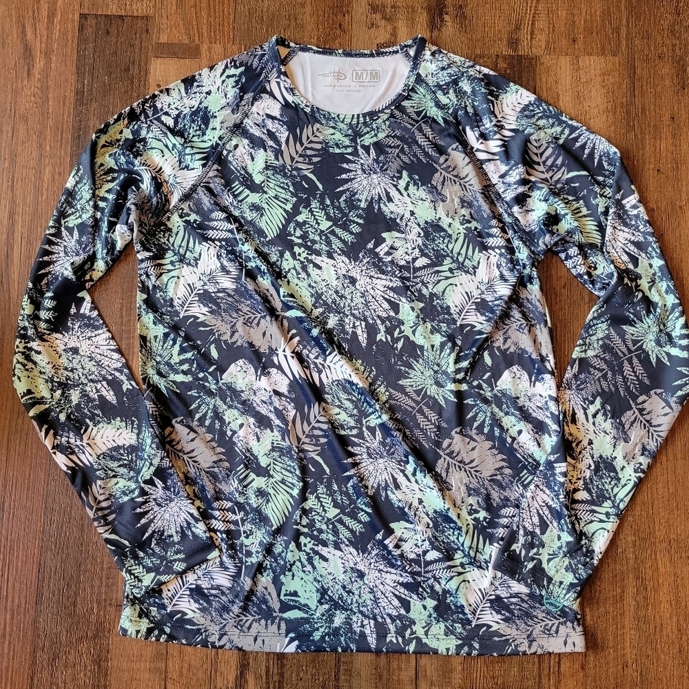 Reel Life Tropical Print Swim Shirt